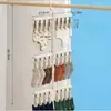 Perchero de pared para el hogar con ganchos, colgador para armario, estante de almacenamiento y secado, colgador multi-clip para organizar la ropa sin dejar marcas