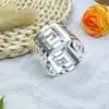 Venda Quente Transfronteiriça Simples Personagem de Costas Anel de Guardanapo Dourado Anel de Guardanapo Oco de Metal Ornato para Mesa de Jantar de Casamento Anel de Boca