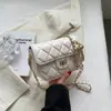 Bolsa de Mano Pequeña de Alta Gama para Mujer para Otoño e Invierno, Nueva Moda Tendencia Bolso de Hombro con Cadena Acolchada Texturizada Bolso Cruzado