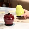 Porta Palillos Creativo de Manzana y Pera, Alto Valor Estético, Contenedor Doméstico para Palillos, Caja Linda de Hilo Dental para Restaurante, Caja de Almacenamiento para Bastoncillos de Algodón