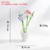 Flores pequenas artificiais feitas de vidro, lírios-calla, rosas, íris, peônias e pássaros, conjunto de ornamentos de flores eternas, presentes estrangeiros transfronteiriços