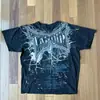 Camiseta Streetwear Transfronteriza Y2K para Hombre Estampado Gráfico de Alfabeto Hip Hop Camiseta Oversize Harajuku Cuello Redondo Manga Corta