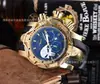 Comércio Exterior 2021 Masculino Invicta Mostrador Grande Europeu e Americano Quartzo Masculino Pulseira de Silicone