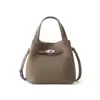 Bolso Canasta Nuevo Estilo para Viajes Diarios para Mujer, Bolso Cruzado de Gran Capacidad, Bolso de Mano de Cuero Genuino de Gama Alta de Nicho, Bolso Cubo