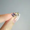 Novos Brincos de Zircônia Rosa Corte 5A Fogos de Artifício Brilhantes para Mulheres, Versátil High-End Piercing de Orelha com Pedra Azul Amarelo Champanhe
