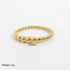 Anillo de Acero Inoxidable con Perlas de Puntos Pequeños Transfronterizo Europeo y Americano Anillo Electrochapado PVD de Oro de 18K Joyería de Nicho de Alta Gama para Mujeres