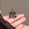 Grampo de Cabelo Flor de Cristal Diamante Flash Exquisito Pequeno Prendedor Leve Luxo Parte de Trás da Cabeça Alto Sentido tamanho pequeno Prendedor Tubarão para Franja Grampo de Cabelo