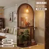 Divisor de Pantalla Tejido de Ratán Madera Maciza Usado Sala de Estar Entrada Directamente Frente a la Puerta Pantalla Base Pasillo Dormitorio Nuevo Estante de Almacenamiento de Arte