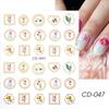 Pegatinas de uñas de flores nuevas transfronterizas tulipán flor pegatinas de uñas adhesivas pegatinas de uñas lote mixto uñas