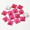 Resina Cuadrada Pedrería Cosida a Mano Hebilla Plana Colorida Agujero Doble Piedras Cosidas a Mano Ropa de Rendimiento DIY Accesorios de Boda Al por Mayor