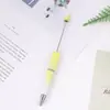 Canetas de Contas Coloridas, Canetas Criativas DIY com Espaço para Contas, Canetas Esferográficas Macaron Fofas em Cores Gradientes e Multicoloridas, Atacado em Estoque