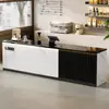 Mostrador de Bar Mostrador de Caja Mostrador Comercial Catering Tienda de Té con Leche Café Bar de Agua Gabinete Integrado Lujo Ligero Sensación de Gama Alta Recepción