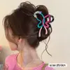 Pinza para el pelo de dibujos animados coreanos para mujer, pasador de lazo, pinza de tiburón exquisita de alta gama, tamaño grande para cabello grueso, accesorio para el cabello