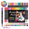 Marcadores acrílicos de gato coloridos transfronterizos, marcadores de graffiti de doble punta y doble color, punta suave para DIY, no se decoloran y mezclan colores