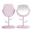 Espejo de Vestidor con Modelado de Orejas de Gato HD Giratorio Espejo de Dormitorio Escritorio Creativo Simple Espejo de Maquillaje de Escritorio para Niñas Venta al por Mayor