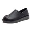 Zapatos de Cuero Genuino Nuevos Otoño e Invierno 2025 para Mujer, Zapatos Planos Retro Hechos a Mano Suela Suave Cómodos Zapatos de Abuela Set de Empalme de Dos Usos