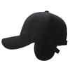 Gorra de béisbol gruesa para hombre de invierno con forro polar, para personas de mediana edad y mayores, para exteriores, con protección para las orejas, casual, a la moda, cálida, de algodón