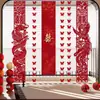 Conjunto de decoração de casamento com caracteres longos "felizes" para o quarto da noiva, decorações de cortina, decorações de casamento para os quartos do noivo e da noiva, decorações de borboletas penduradas, faixas