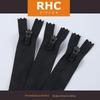 Zíper de Nylon Não. 3 Nylon Reverse Wear Borracha Preta Mola Cabeça Cauda Fechada Zipper Calça Bolsa Flap Bolso Calças Roupas Zipper Atacado