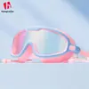 Gafas de Natación para Adultos de Montura Grande, Galvanizadas, Impermeables, Antivaho, Alta Definición, Gafas de Natación Coloridas, Unisex, Equipo Profesional al por Mayor