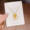 Collar cuadrado pequeño de circón ultrabrillante estilo coreano para mujer, lujo ligero, elegante, cadena para clavícula de acero de titanio de alta gama, venta al por mayor