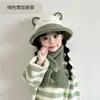 Traje Nuevo para Bebé Sombrero Invierno Niñas Dibujos Animados Sombrero de Pescador Lindos Niños Sombrero de Peluche Bufanda Cálida para Niños