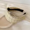 Diadema de Tela a Cuadros Colorida Estilo Coreano de Ala Ancha, Diadema Versátil Dulce y de Moda, Moderna y Elegante para Salir