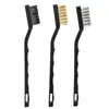 Escova pequena de arame de aço, escova de cerdas de PP, escova de limpeza de arame de cobre 7 polegadas Escova de arame de aço inoxidável para reparo de telefone, cozinha e limpeza de rodas de carro