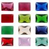 Huagang Gem Rectangular Ángulo Recto Coche Flor Vidriera Piedra Nuda Anillos de Vidrio Multicolor Outlet de Fábrica de Joyería