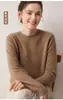 26 Otoño Invierno Nuevo Grueso Cuello Redondo 100% Cachemira Suéter Pulóver para Mujer Tejido Holgado Top de Capa Base