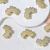 Contas soltas de acrílico com pentagrama pixelado galvanizado colorido, pingentes de pérola de imitação, contas de Natal, pingentes feitos à mão para DIY