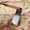 Nueva Azada de Mango Exterior Riel de Acero Espesor Pesado Azada Pala Rastrillado de Hierba Volteo de Tierra Azada Plantación Agrícola Flores Verduras Excavación Brotes de Bambú