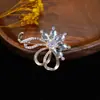 Broche de Alta Gama para Mujer de Moda Japonesa y Coreana Transfronteriza, Hebilla de Bufanda con Pedrería, Hebilla Antiexposición, Pin de Broche de Cristal, Accesorios para Traje