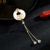 Broche antiguo con borla Fuzi Xiangyun, de alta gama, para mujer, con hebilla Ping An, ramillete de cheongsam, nuevo broche de palacio vintage, accesorios