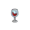 Broche de Liga de Joias Personalizado Criativo de Desenho Animado Versão Mini Fofa Taça de Vinho Tinto Letra Broche de Emblema para Roupas