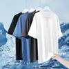 [Seda de Hielo Alta Elasticidad] Nueva Camisa Polo de Manga Corta para Hombre 2025 Verano Fina Sensación Fresca Transpirable La Más Fácil de Combinar Camiseta