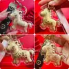 Producto Más Vendido en el Año del Caballo: Llavero de Oro Puro 999 "Hazte Rico al Instante", Colgante de Bolsa de Dibujos Animados, Adecuado para Regalar, Transmisiones en Vivo y Promoción de Negocios