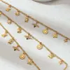 Collar Taina de Acero Inoxidable Europeo y Americano Lujo Ligero Nicho Versátil Abejita Girasol Collar con Múltiples Colgantes para Mujer No se Desvanece