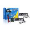 Luz LED de rejilla central un arrastre cuatro arrastre dos luz estroboscópica para coche motocicleta rejilla anticolisión luz de advertencia estroboscópica modificada