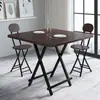 Mesa cuadrada plegable, mesa de comedor simple para el hogar para apartamentos pequeños y casas de alquiler, mesa portátil para puestos al aire libre