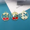 Set Mixto de 20 Colgantes Esmaltados con Forma de Fruta, Accesorios Creativos para Joyería DIY, Pequeños Dijes para Pulseras, Collares, Aretes y Llaveros