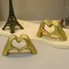 Adornos de Resina con Forma de Corazón con Gestos, Decoraciones de Corazón, Regalos de Confesión para el Día de San Valentín, Adornos para Escritorio y Estantería, Manualidades