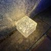 Luz solar para jardín, luz de ladrillo de hielo, luz LED, cubo de hielo enterrado, césped exterior, escalones de jardín, decoración de paisaje, luz de ambiente