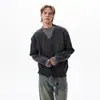 Tricô Americano Retrô Falso Duas Peças Destruído Gola V para Homens e Mulheres no Outono e Inverno Nicho Preguiçoso Solto Casual Tops de Tricô