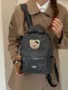 Mochila Linda de Conejito Estilo Coreano con Lunares, Mochila Simple de Gran Capacidad y Ligera para Salir, Bolso Escolar para Estudiantes Niñas