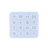 Molde de silicona para pendientes con forma de gota de pegamento de cristal, diseño de conejo, manzana y fresa, ideal para hacer tú mismo.