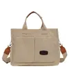 Bolsa de lona feminina de grande capacidade 2026 nova tendência versátil bolsa transversal de veludo cotelê com alça de ombro larga bolsa tote