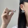 Pendientes de Perla y Flor Estilo Coreano Simples, Suaves y Románticos para Mujer, Lujo Accesible, Estilo Creativo para Vacaciones, Pendientes Elegantes Mismo Estilo que las Celebridades de Internet