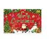Tela de fondo navideño en stock, lista para enviar, con impresiones de alta definición de Papá Noel, muñecos de nieve y renos, perfecta para decoraciones navideñas