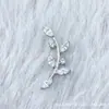 Brincos Folha Marquise de Liga de Titânio F136 Titânio G23 Rosca Interna Zircônia Joias para Piercing de Lábio, Língua e Cabeça
